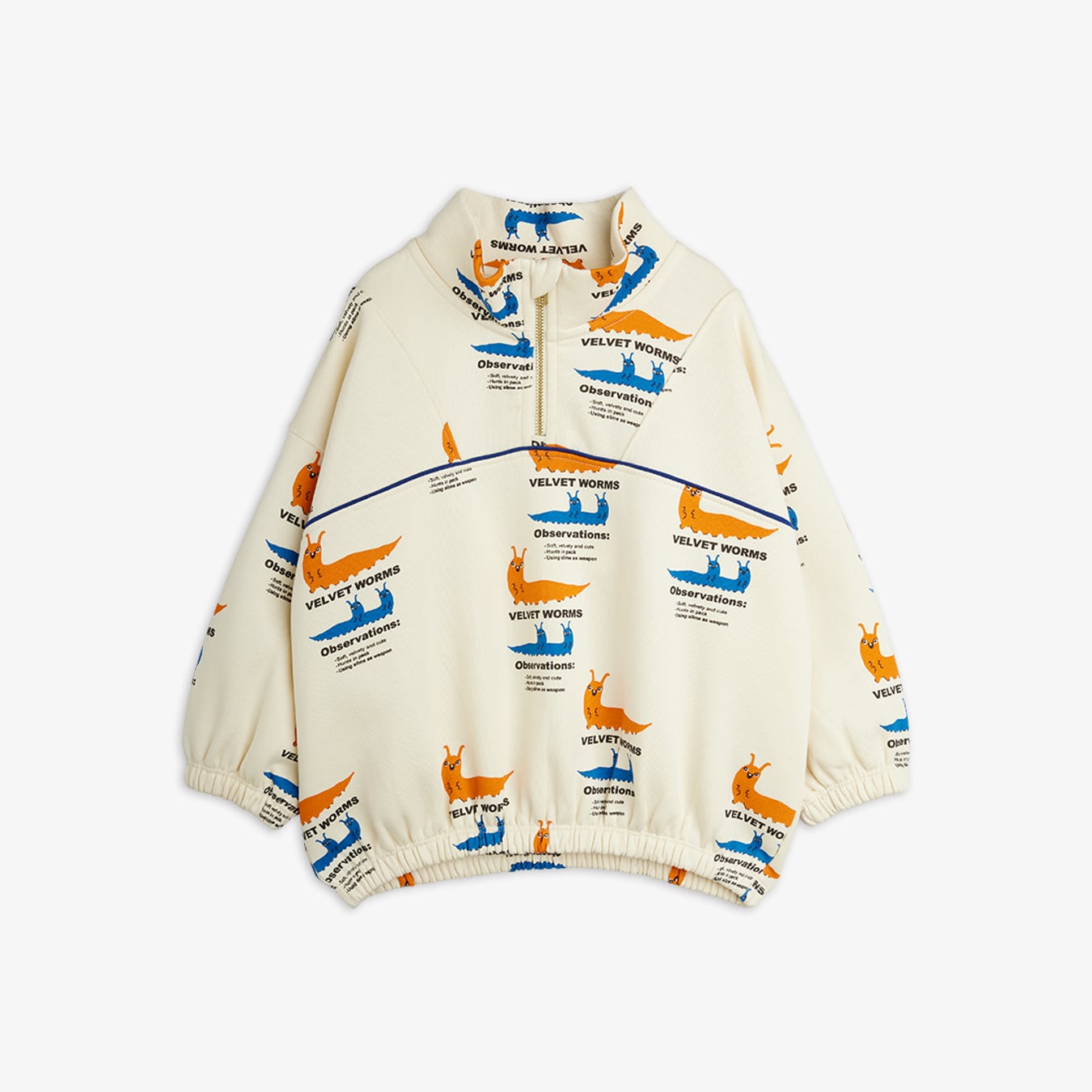 Velvet worms Half Zip Sweatshirt | Mini Rodini