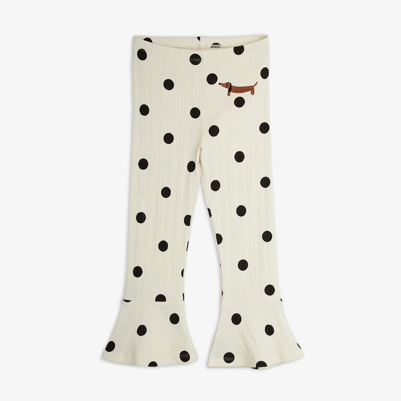 Dots dog flared trousers