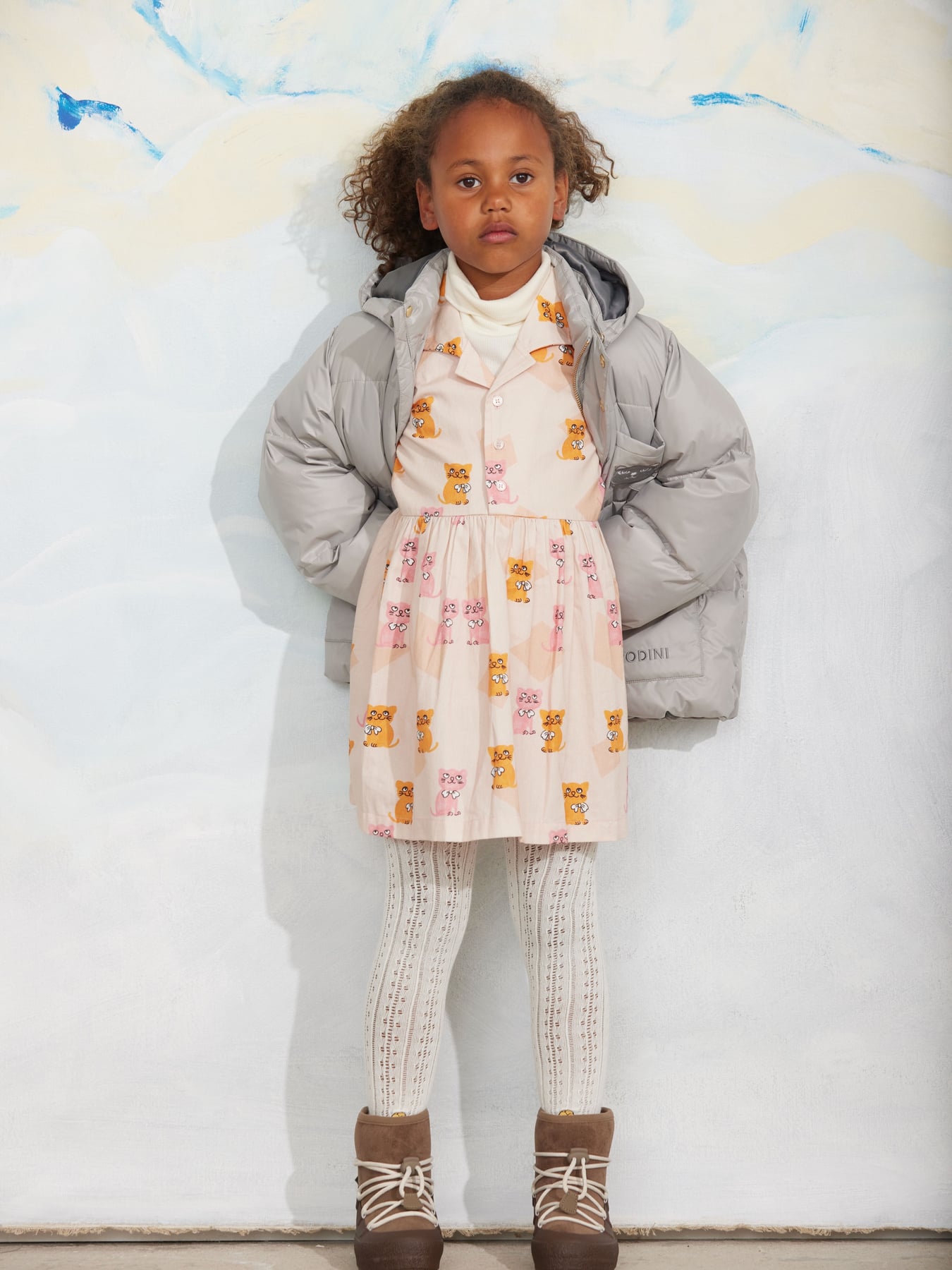 Kittens Woven Dress | Mini Rodini