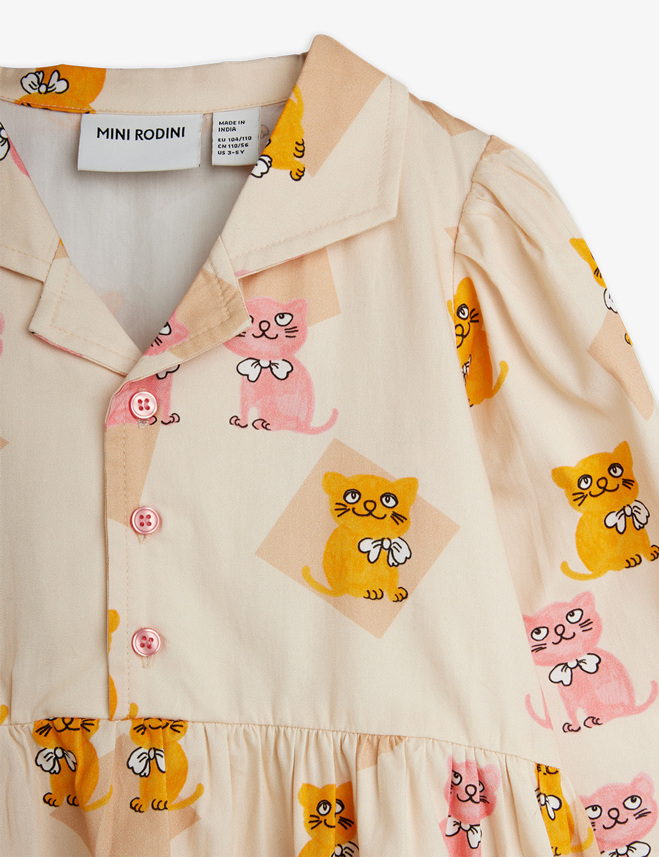 Kittens Woven Dress | Mini Rodini