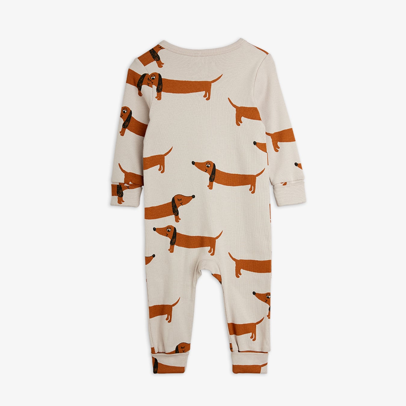 Dog baby jumpsuit Grey | Mini Rodini