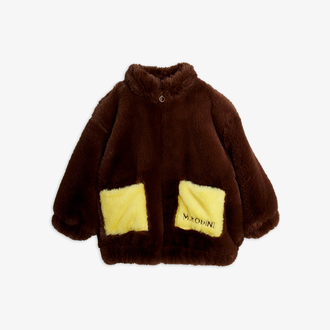 Rabbit ears faux fur jacket Brown | Mini Rodini