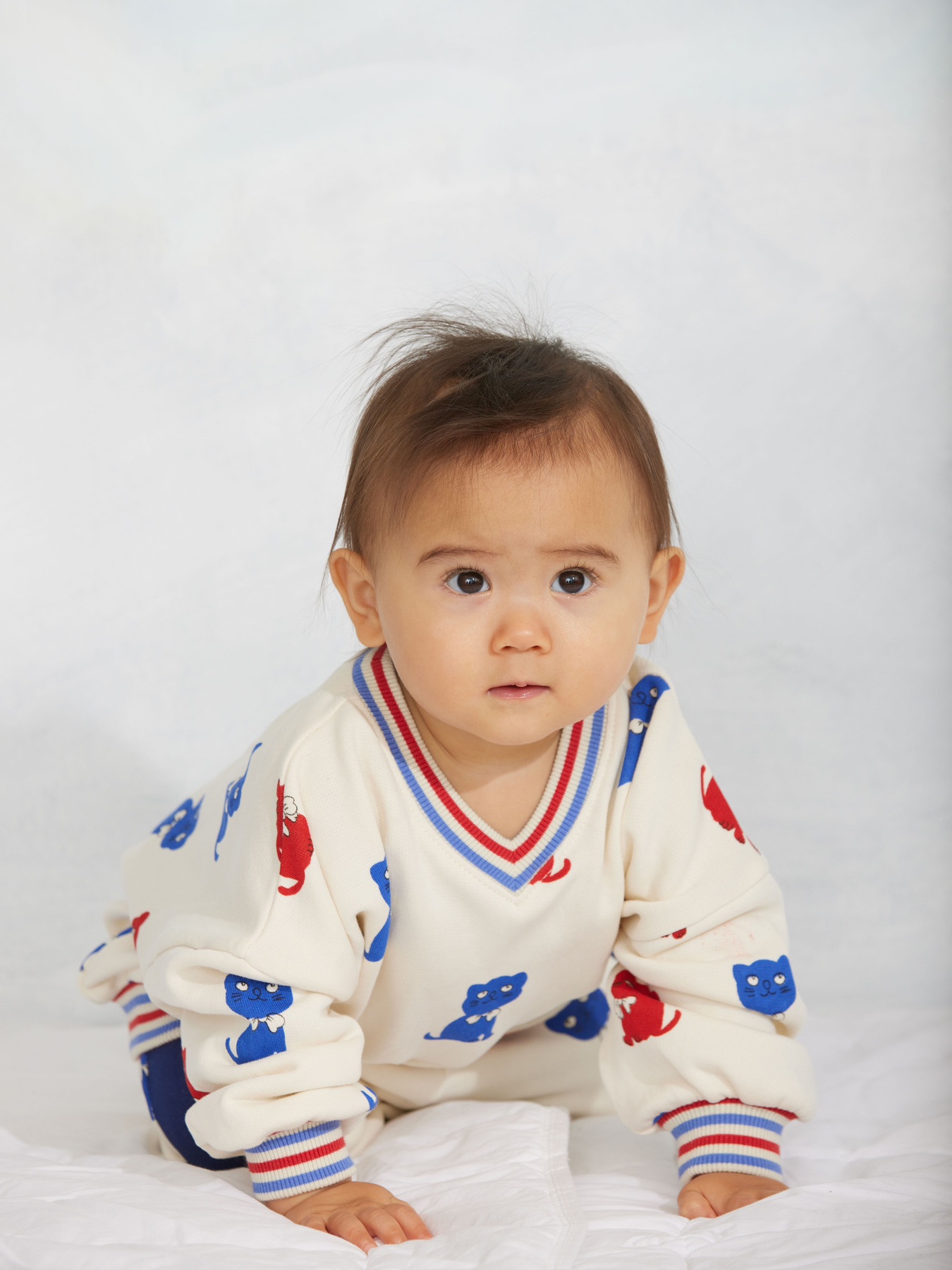 Kittens sweatshirt Off-white | Mini Rodini