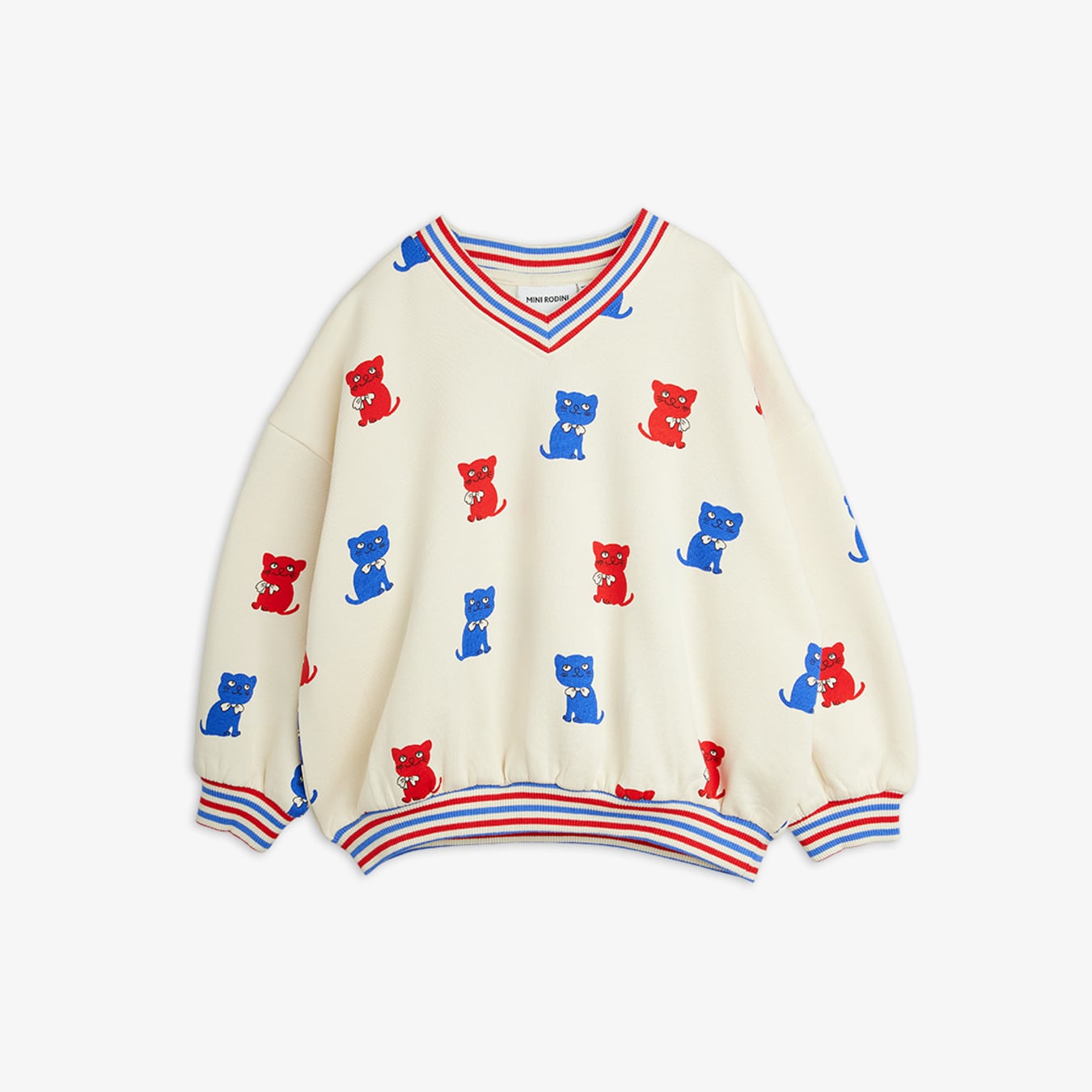 Kittens sweatshirt Off-white | Mini Rodini