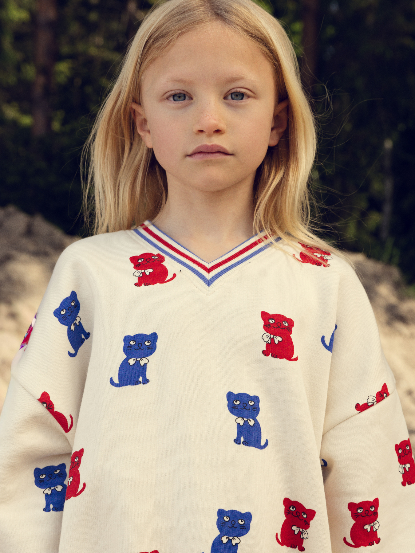 Kittens sweatshirt Off-white | Mini Rodini