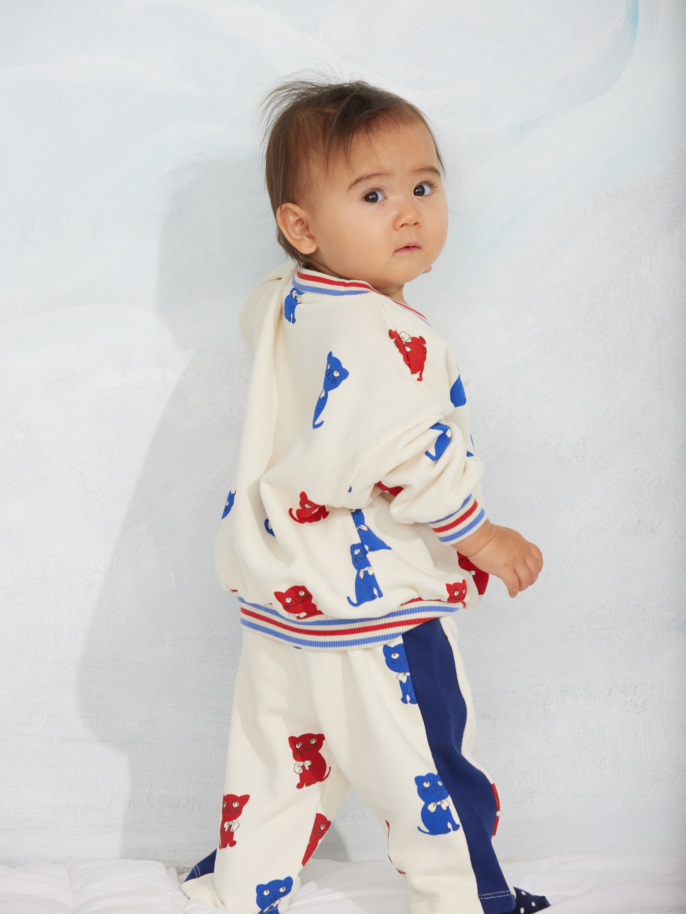Kittens sweatshirt Off-white | Mini Rodini