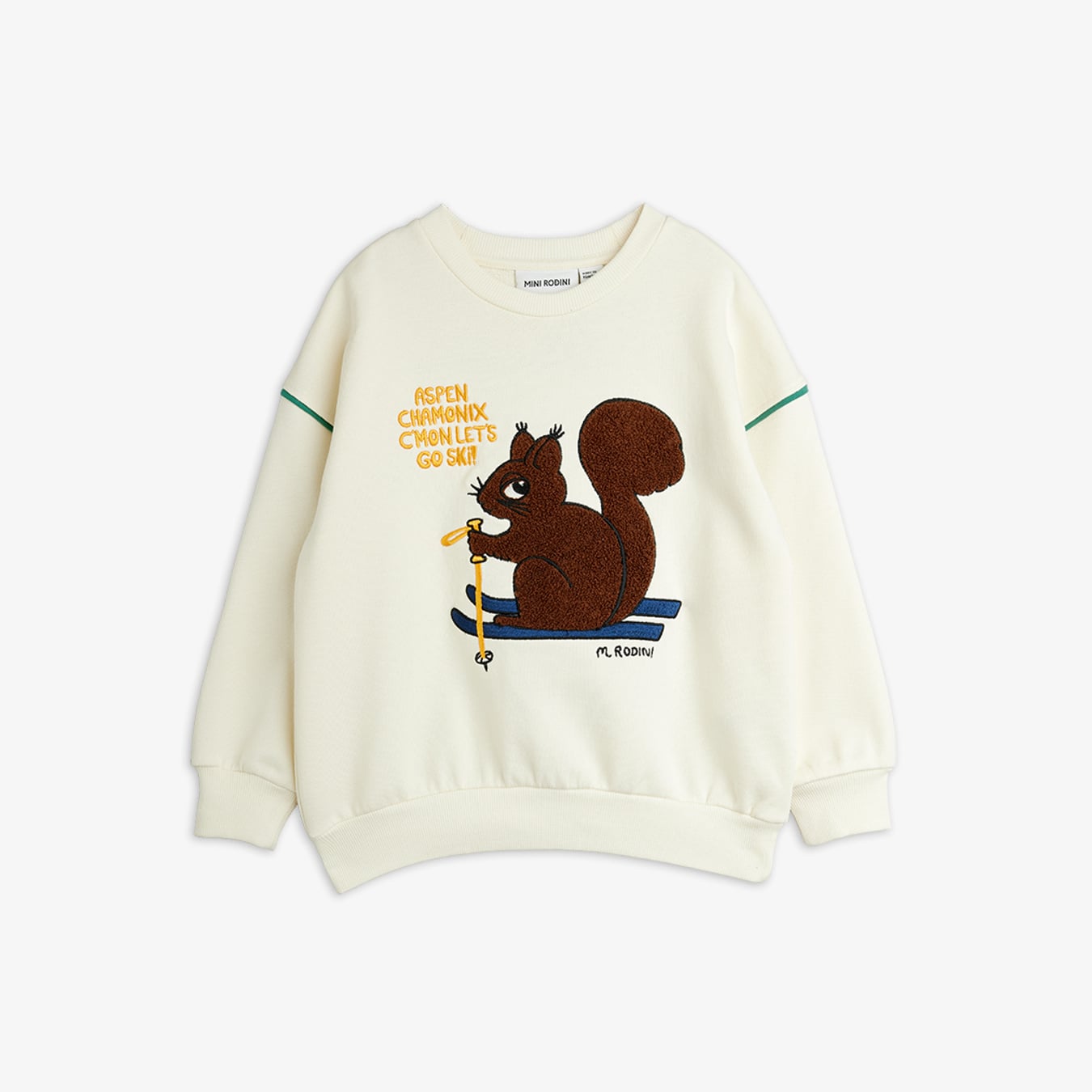 Skiing squirrel chenille sweatshirt | Mini Rodini