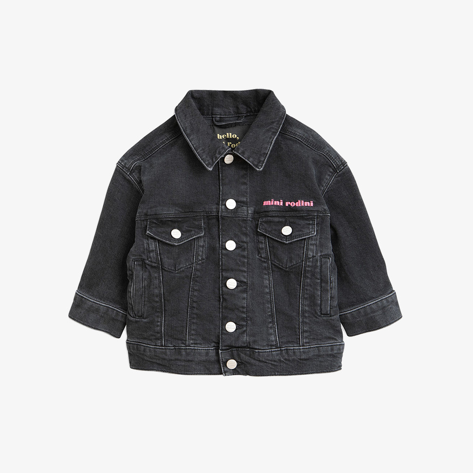 【Raucohouse】Mandarin snap collar denim jacket Raucohouse】Mandarin snap collar denim jacket