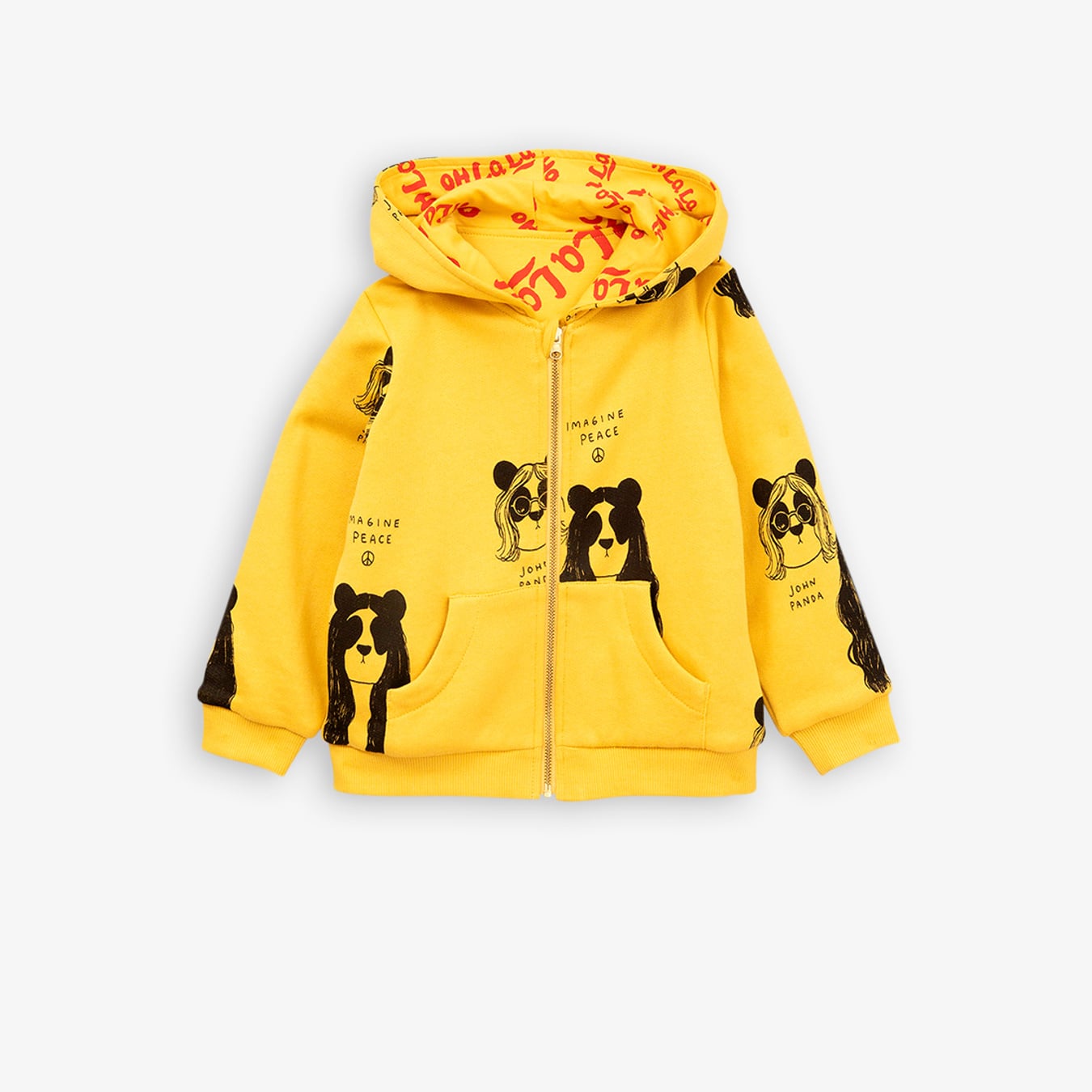 Imagine peace reversible zip hoodie